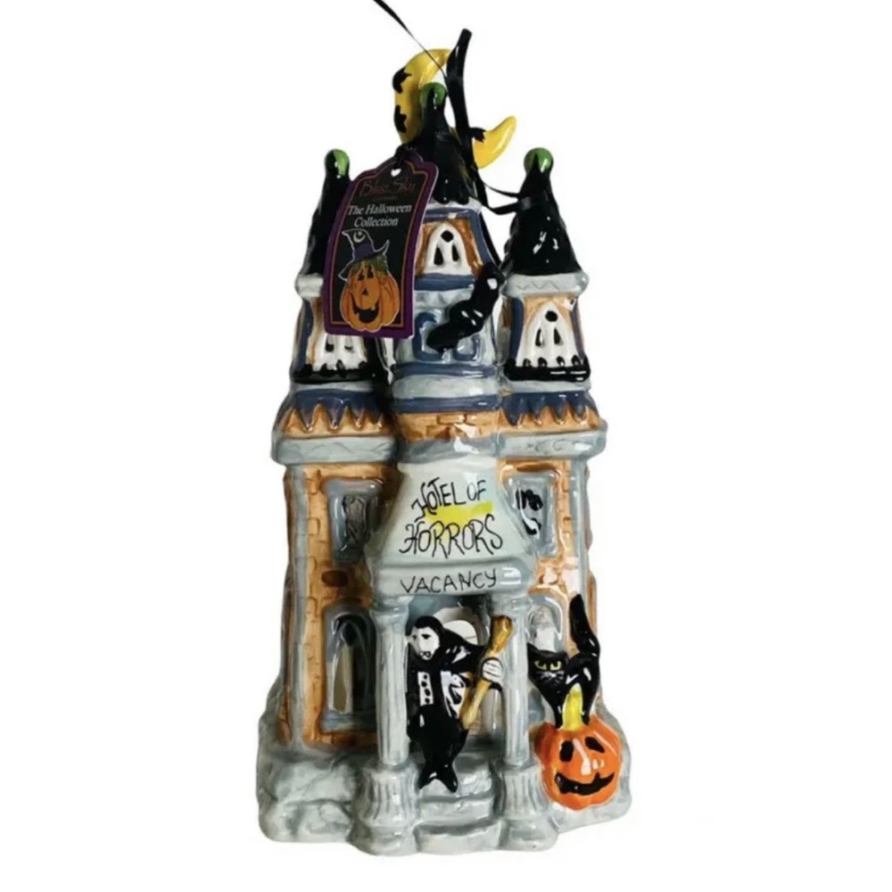 Blue Sky Halloween Hotel of Horrors Vampire 11" Ceramic Votive Tealight Holder